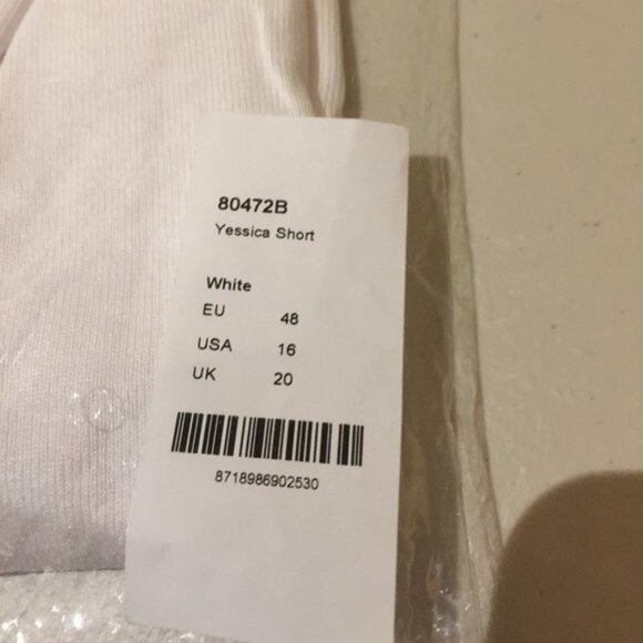 Yest Yessica Woman's Short Cardigan Sweater White 80472B Size 16 - Picture 4 of 5